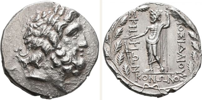 Skepsis, tetradrachm — Zeus Idaios standing facing (CN type 20885)