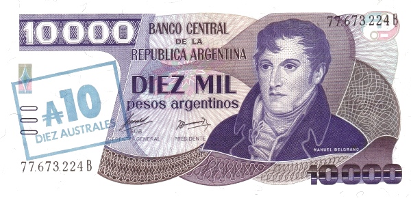 Argentina high-denomination inflation banknotes