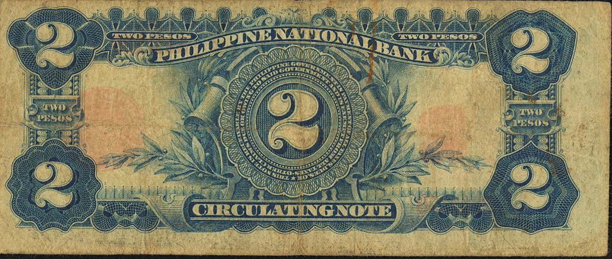 Reverse of 2 Pesos (1921), Pick 52