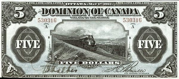 Obverse of 5 Dollars (1912), Pick 31