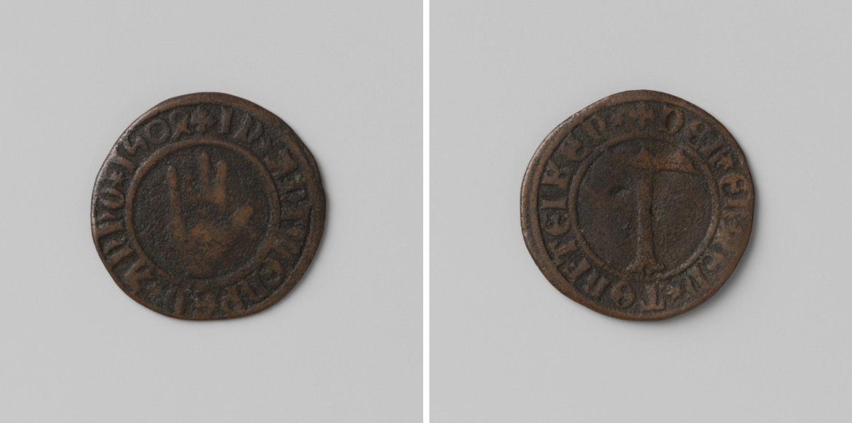 City of Antwerp, lead token entitling the bearer to peat at distribution