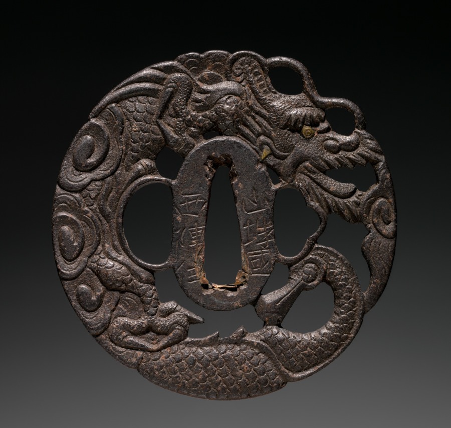 Sword Guard (Tsuba) with Dragon, c. 1615–1868 (Cleveland Museum of Art 1919.244)