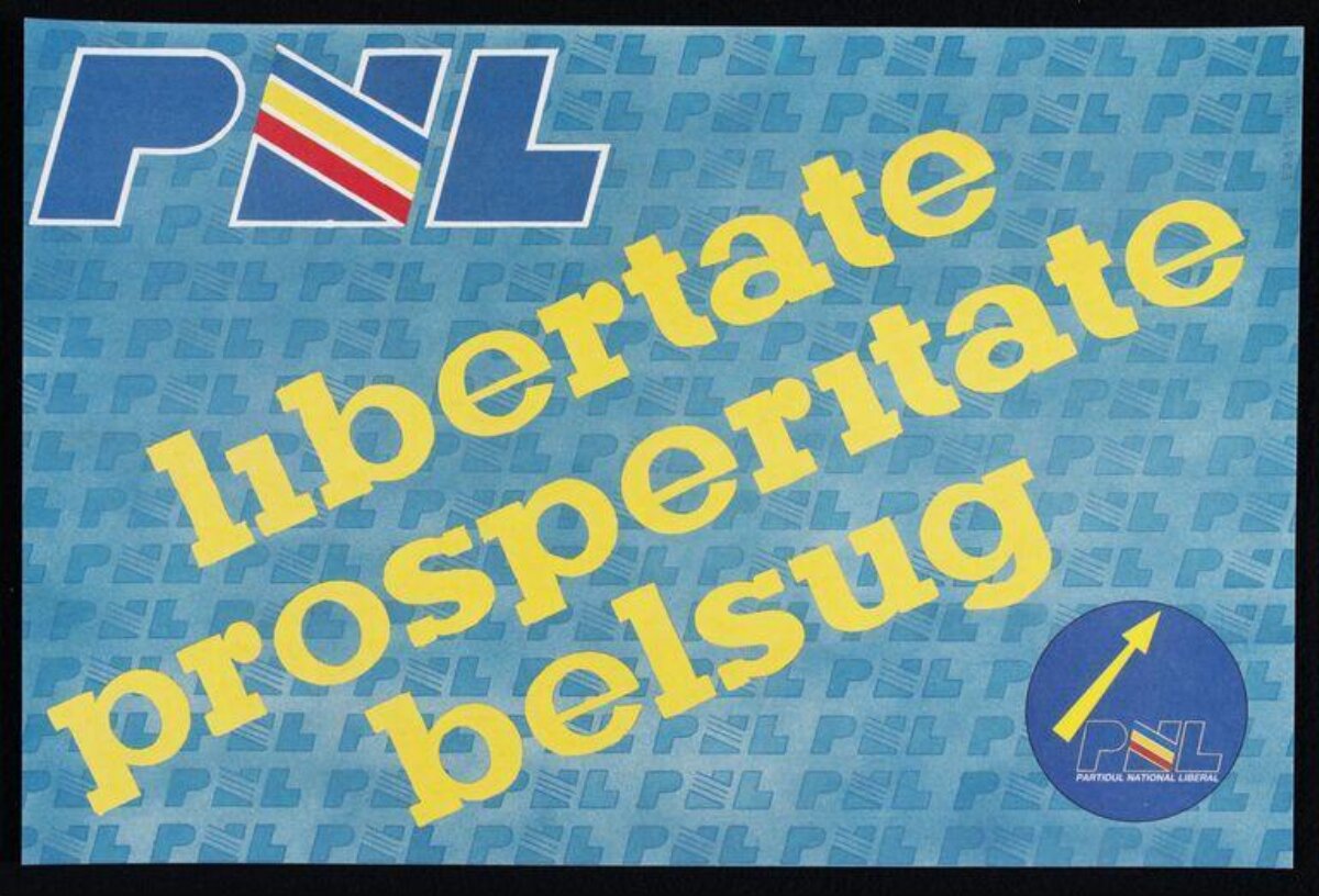 Poster —  Liberty, Prosperity, Wellbeing, Romania, 1990