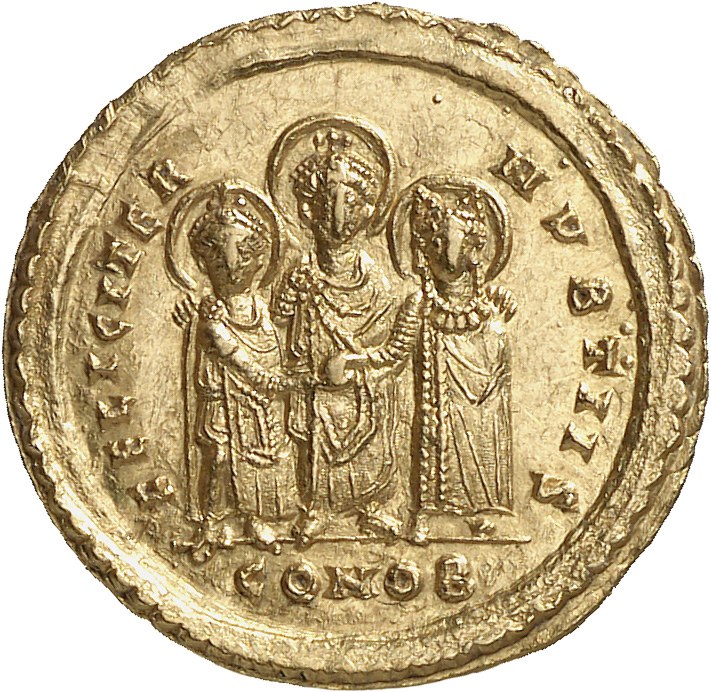 RIC X Theodosius II (East) 267