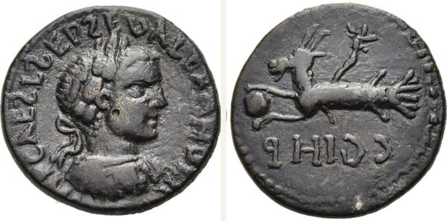 Parion, Severus Alexander, bronze coin — Capricorn left holding globe between forelegs (CN type 18091)