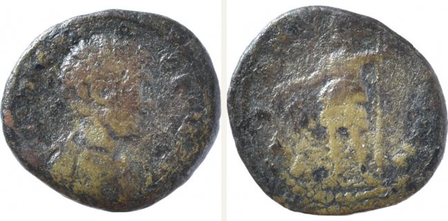 Hadrianopolis, Geta, 3 unit — Dionysus standing left (CN type 23213)