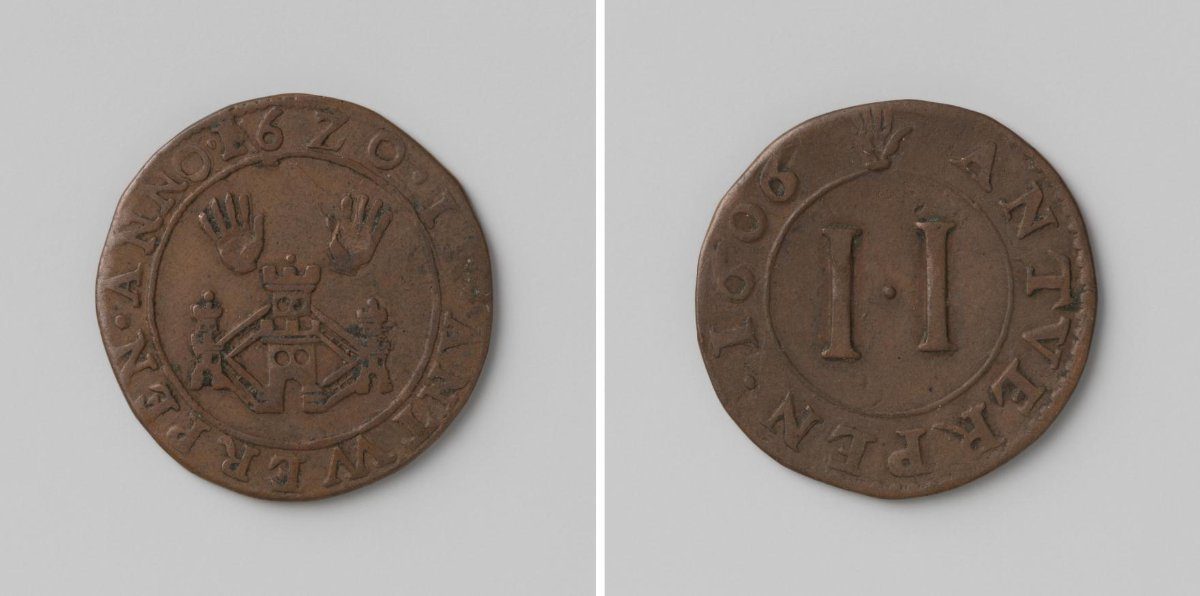 City of Antwerp, lead seal with Roman numeral II