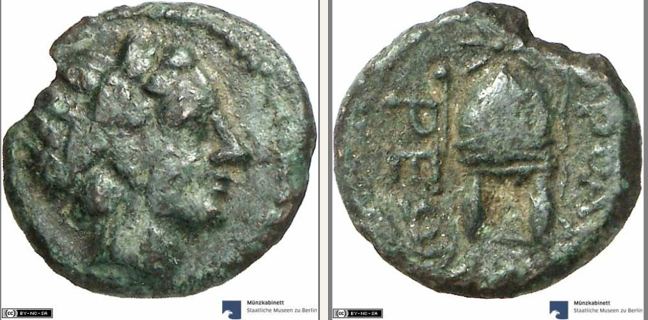 Orthagoria, large denomination (bronze) — Helmet (CN type 2239)