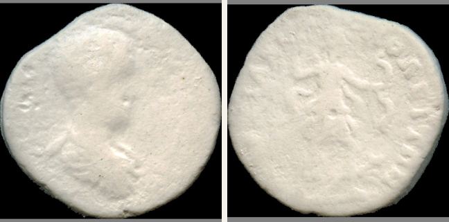 Traianopolis, Diadumenian, Double unit — Artemis advancing right (CN type 2829)
