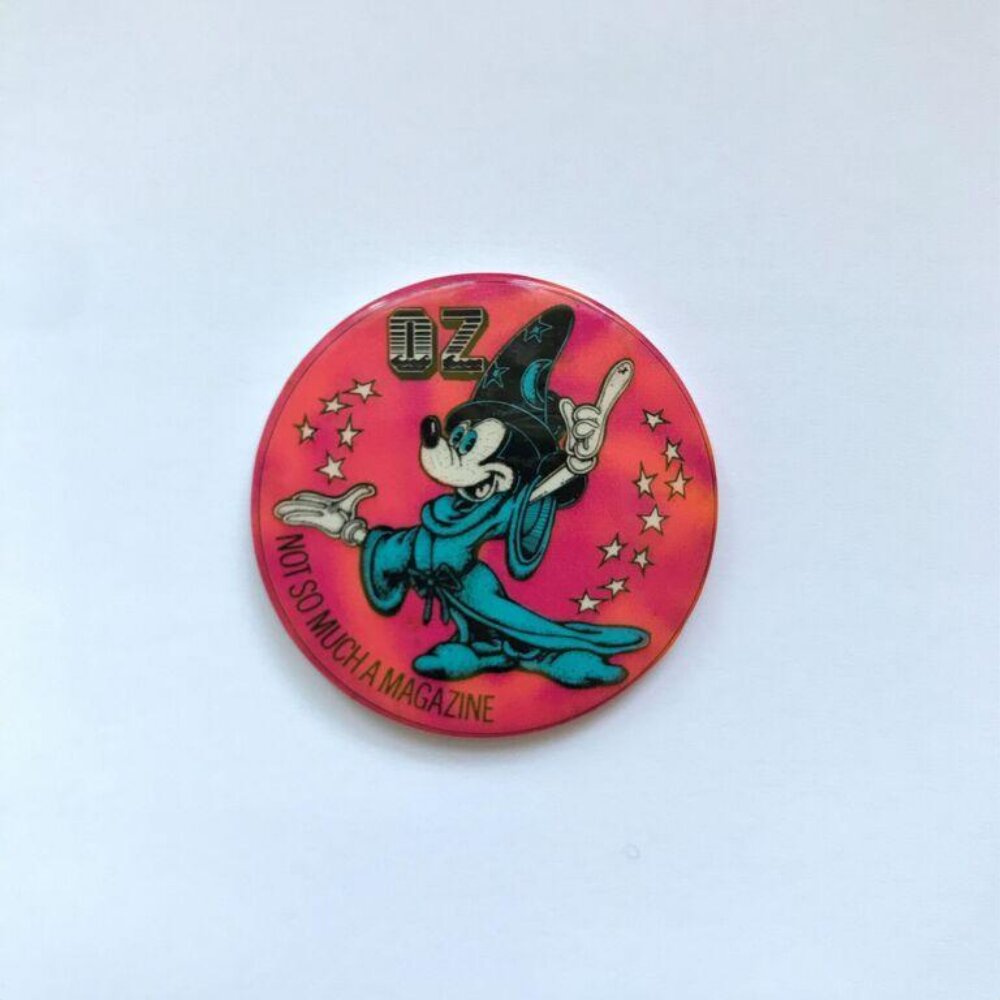 Badge — OZ Magazine Pin Badge, London, 1969
