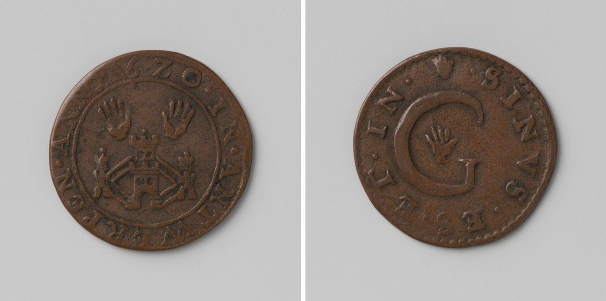 City of Antwerp, lead token with letter G