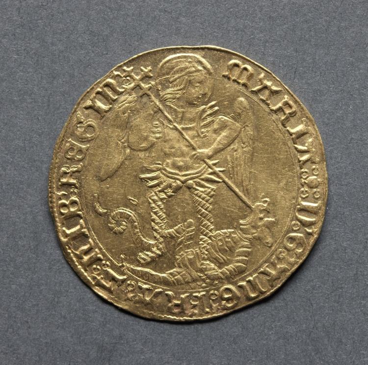 Angel: An Angel Slaying a Dragon (obverse), 1553–1554 (Cleveland Museum of Art 1969.180.a)