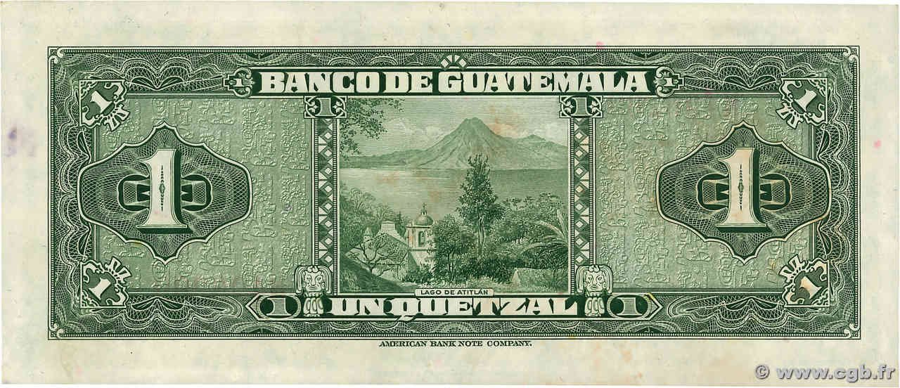 Reverse of 1 Quetzal (1948–1958), Pick 24