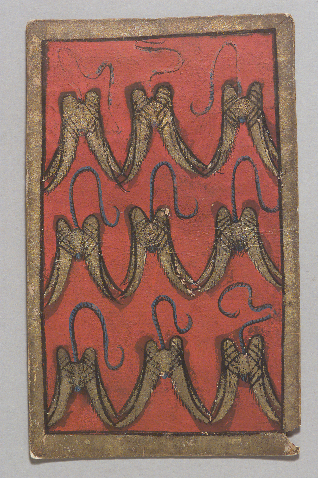 Game card Falkenluder Nine from the “Ambraser Hofjagdspiel”, Konrad Witz (workshop)