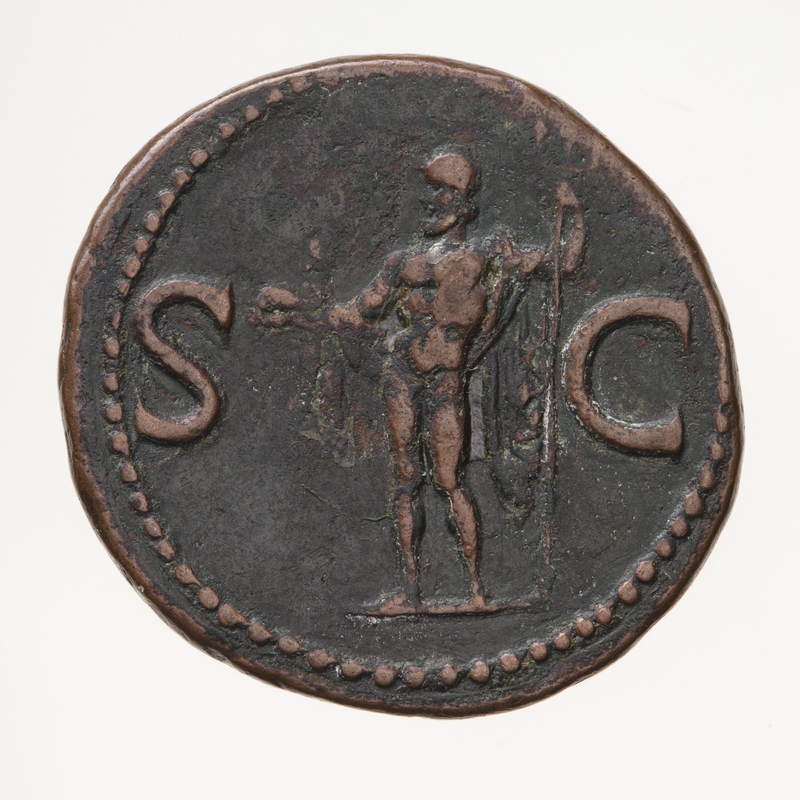Coin, As, Emperor Gaius, Rome, 37-41 AD — museum object NU 22538