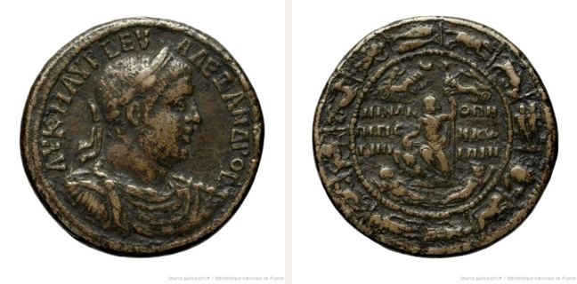 Perinthos, Severus Alexander, Medallion — Zeus enthroned (CN type 3144)