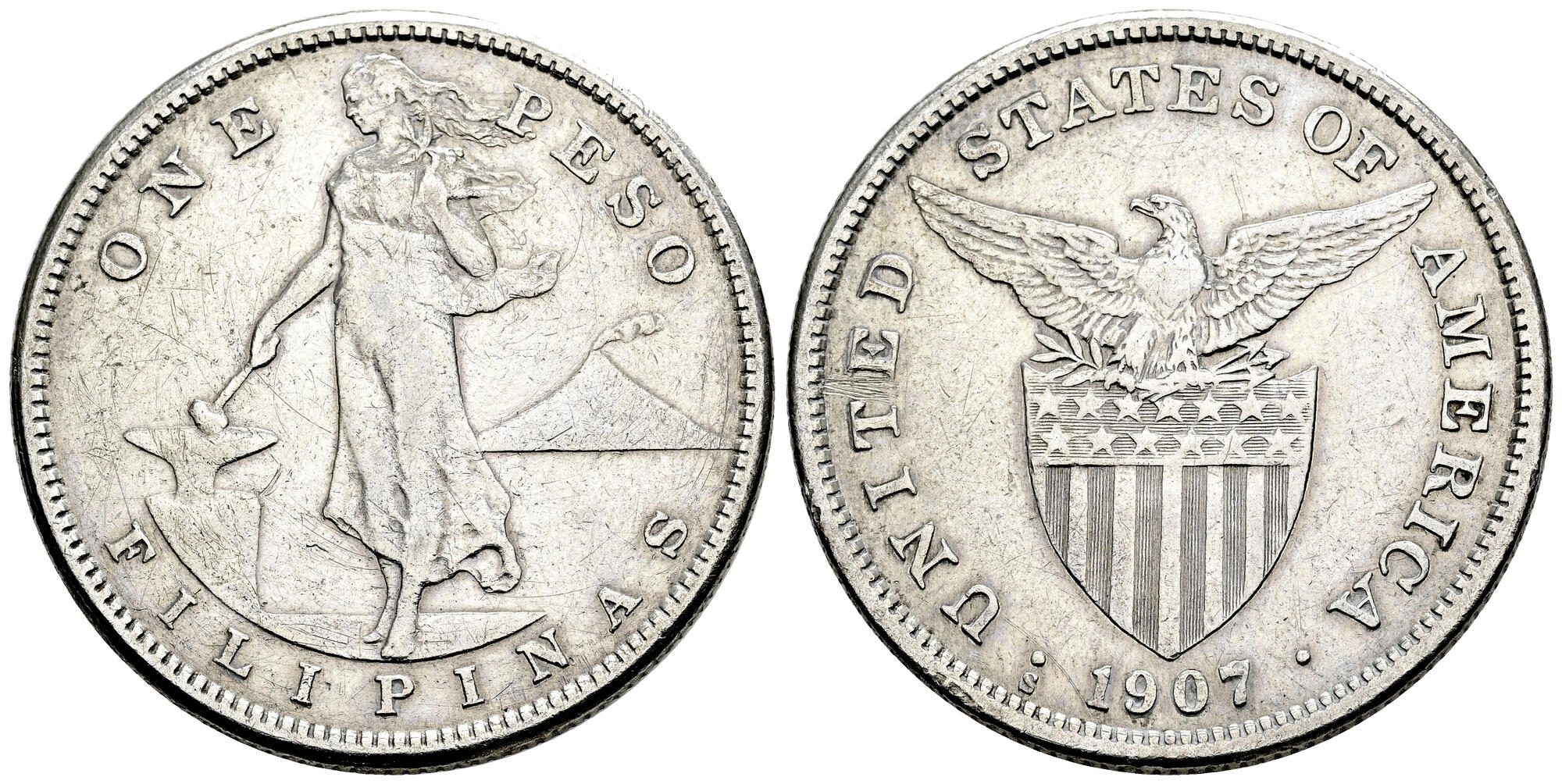 Philippines 1 Peso, United States administration