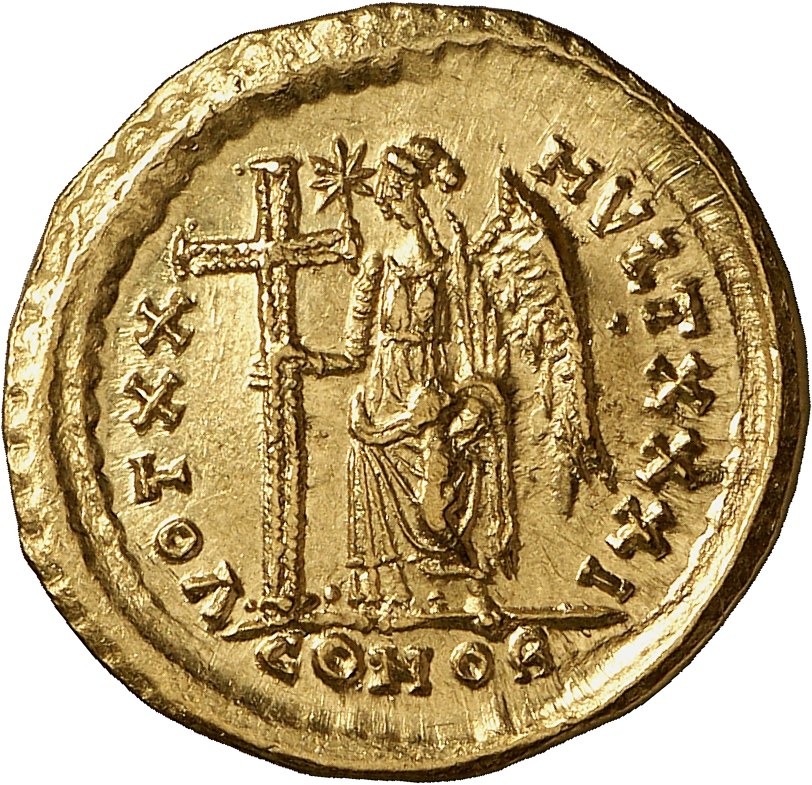RIC X Theodosius II (East) 225