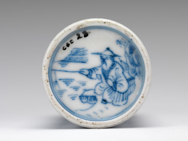 Snuff bottle painted with shishi and ball among clouds, Unknown