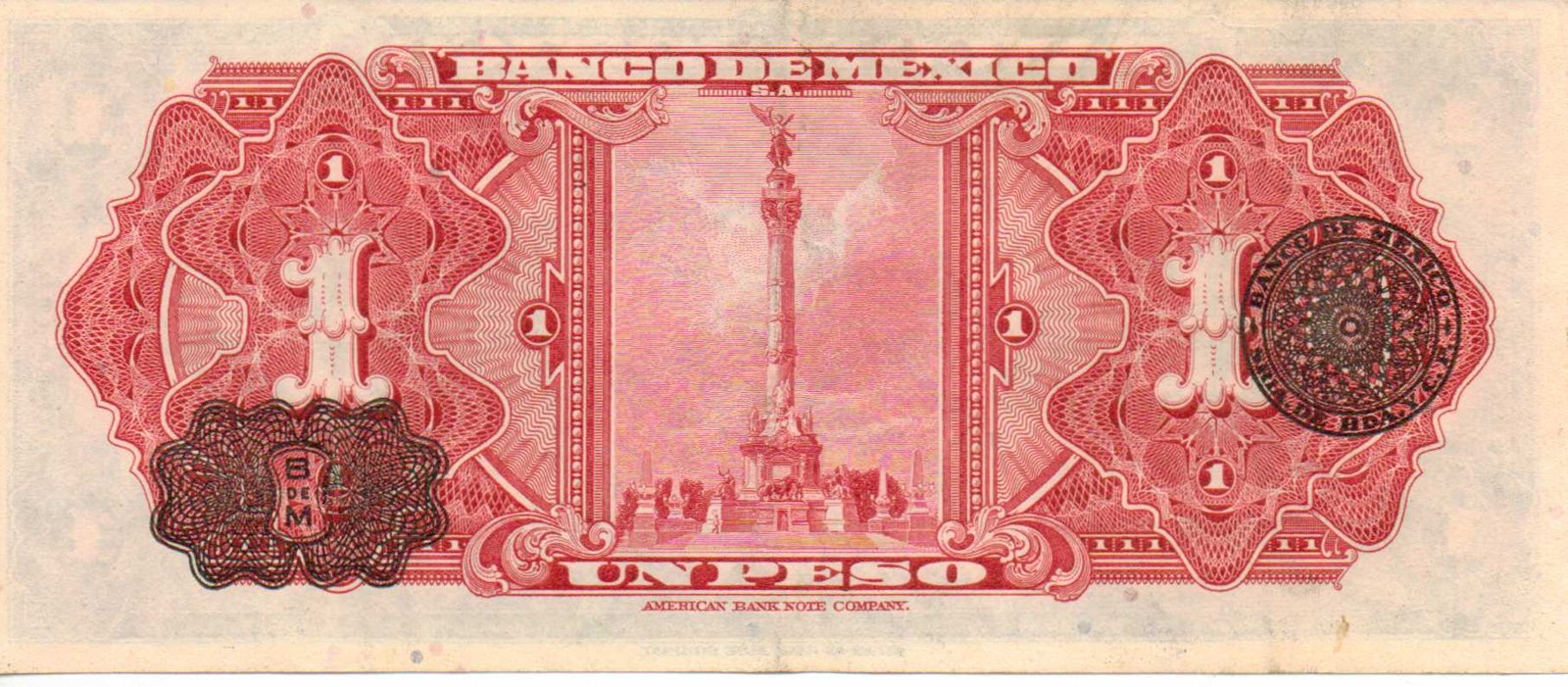 Reverse of 1 Peso (1948–1950), Pick 46