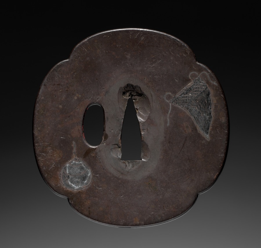 Additional museum view 2 of Sword Guard (Tsuba) with Treasure Motifs (accession 1919.266).