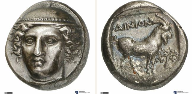 Ainos, tetradrachm — Goat standing right (CN type 2875)
