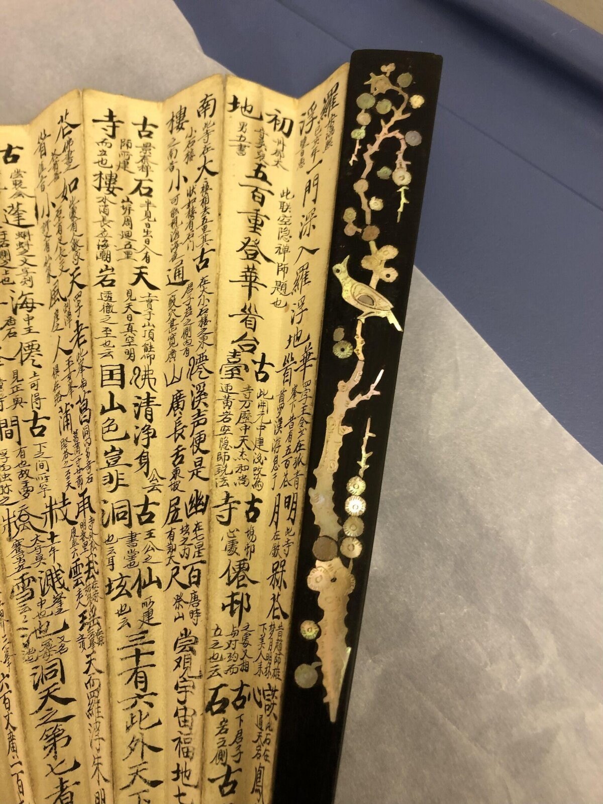 Fan, bamboo and paper, China, 1882 — museum object FE.25-1980