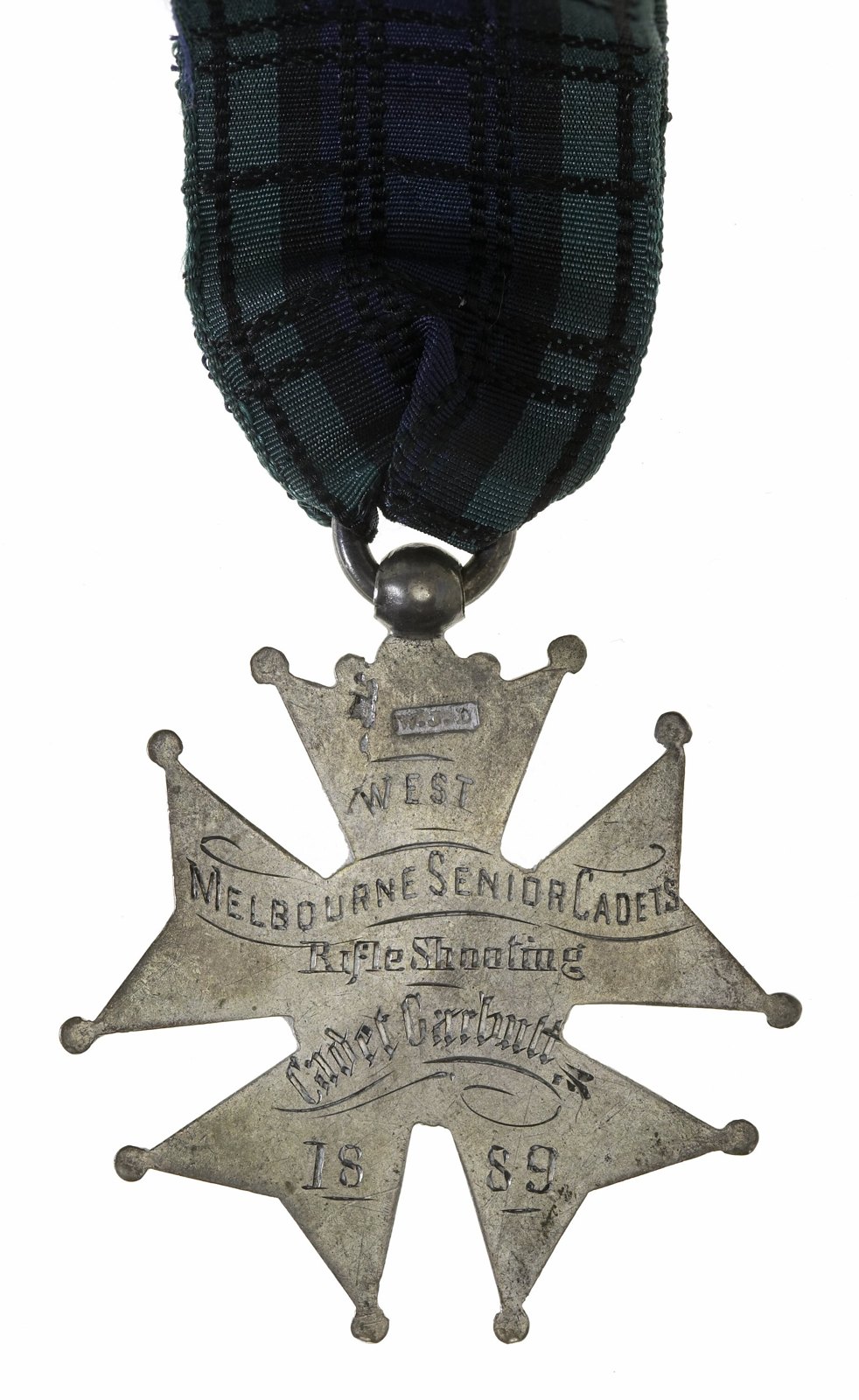 Medal, West Melbourne Senior Cadets, Australia, 1889 — museum object NU 20056
