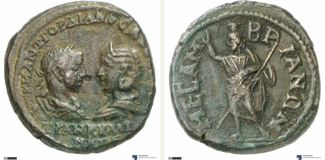 Mesembria, Tranquillina, 4 unit — Serapis standing left (CN type 431)