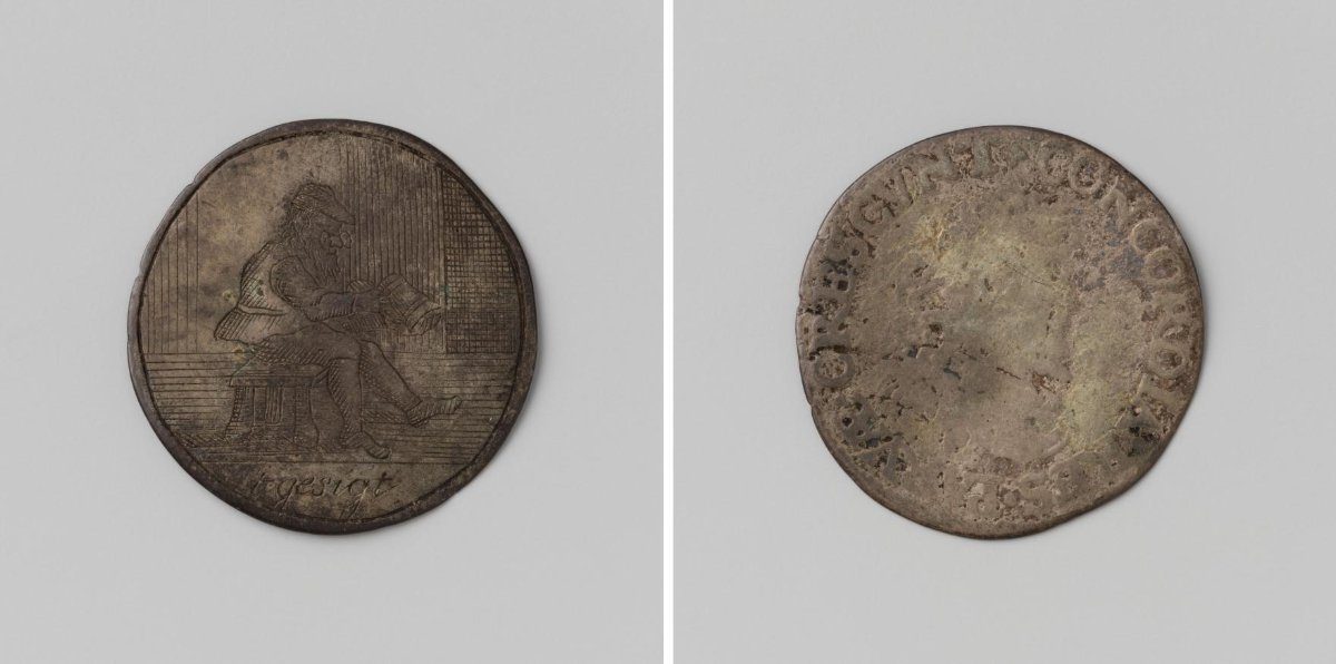 't Gesigt, scene engraved on a Leicester stoter