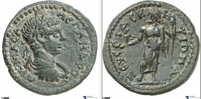 Skepsis, Severus Alexander, bronze coin — Cult statue of Zeus Idaios (CN type 19192)