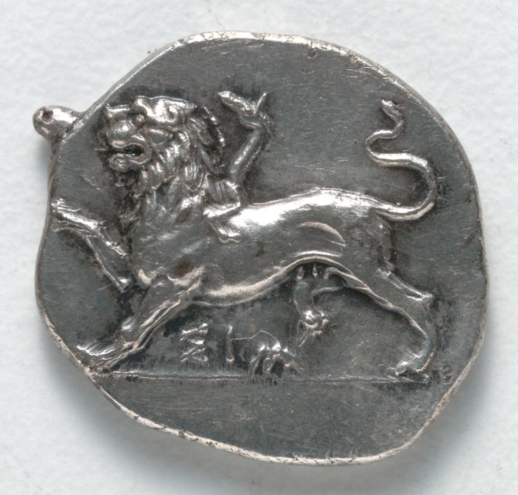 Hemidrachm: Chimaera (obverse), 400–323 BCE (Cleveland Museum of Art 1917.979.a)