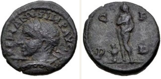 Deultum, Gordian III., Double unit — Nude Aphrodite standing facing (CN type 1135)