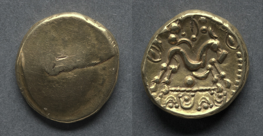 Stater: Plain (obverse); Horse (reverse), c. 57–45 BCE (Cleveland Museum of Art 1969.145)