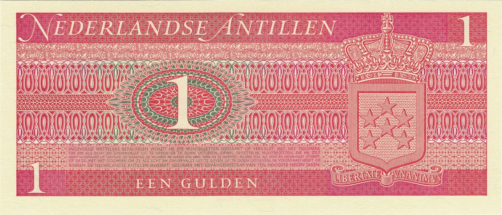 Reverse of 1 Gulden (1970), Pick 20
