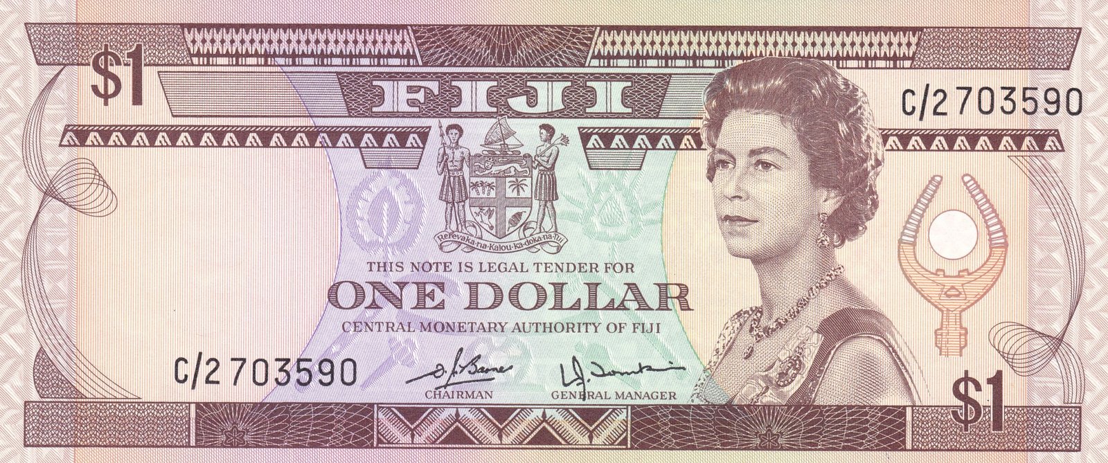 Obverse of 1 Dollar (1980), Pick 76
