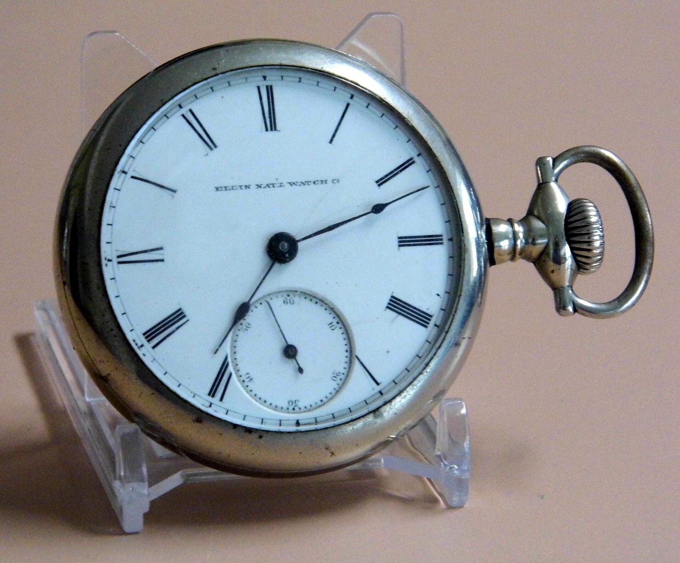 Elgin National Watch Company Hunter case pocket watch, 11 jewels, grade 10, circa 1884