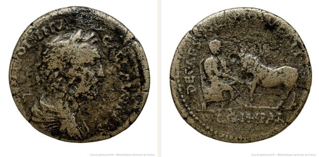 Parion, Antoninus Pius, bronze coin — Asclepius seated (CN type 17449)