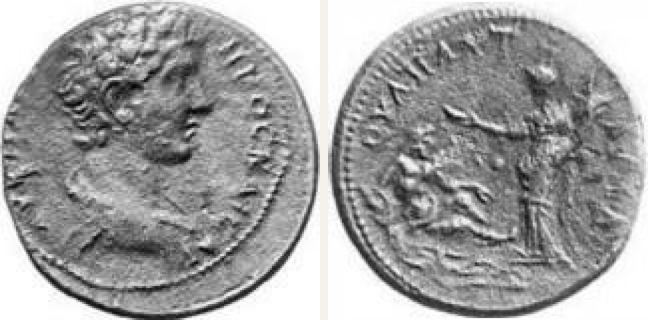 Pautalia, Marc Aurel, bronze coin — River-god and city goddess (CN type 19776)