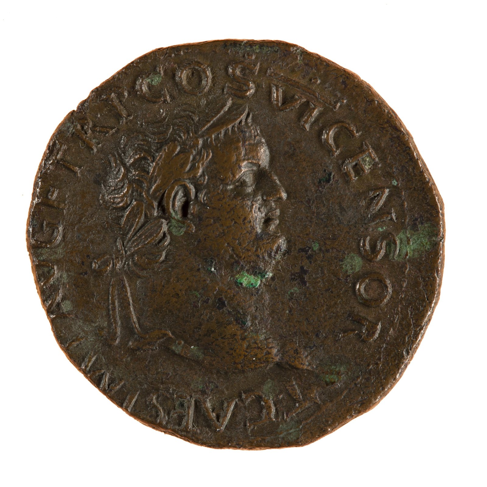 Coin, Titus, Ancient Roman Empire, 77-78 AD — museum object NU 47617