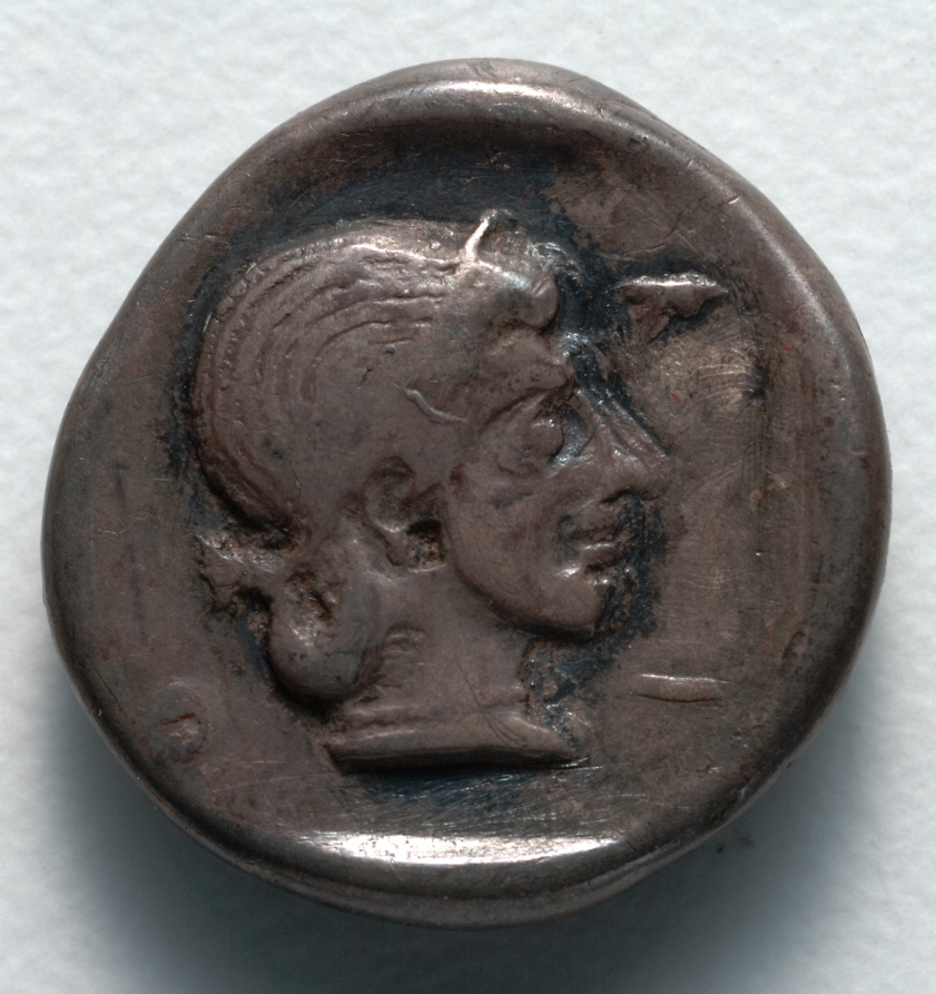 Hemidrachm: Head of Artemis (reverse), c. 485–480 BCE (Cleveland Museum of Art 1916.983.b)