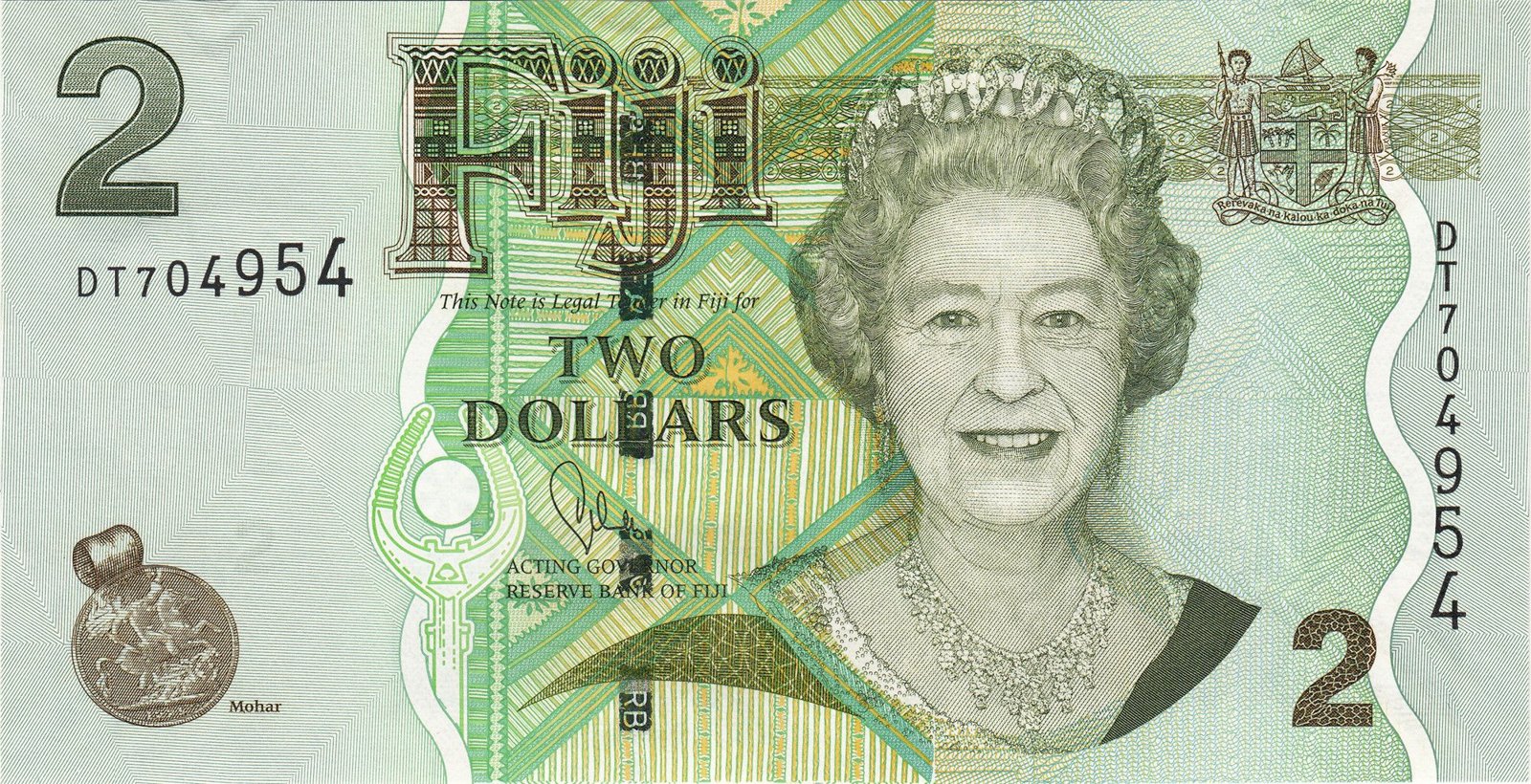Obverse of 2 Dollars (2007–2011), Pick 109