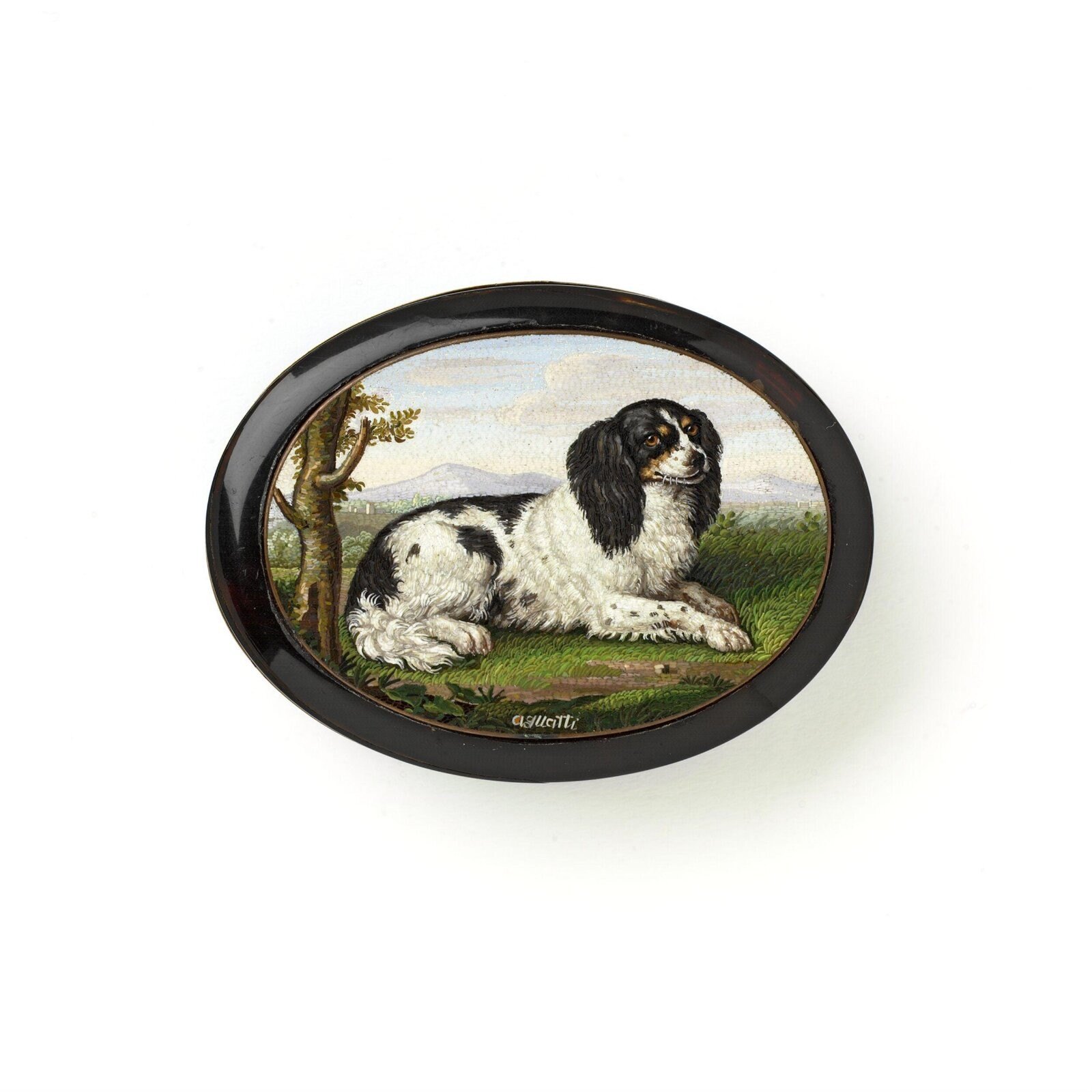Snuffbox, Antonio Aguatti, Rome, 1800-1825 — museum object LOAN:GILBERT.489:1, 2-2008