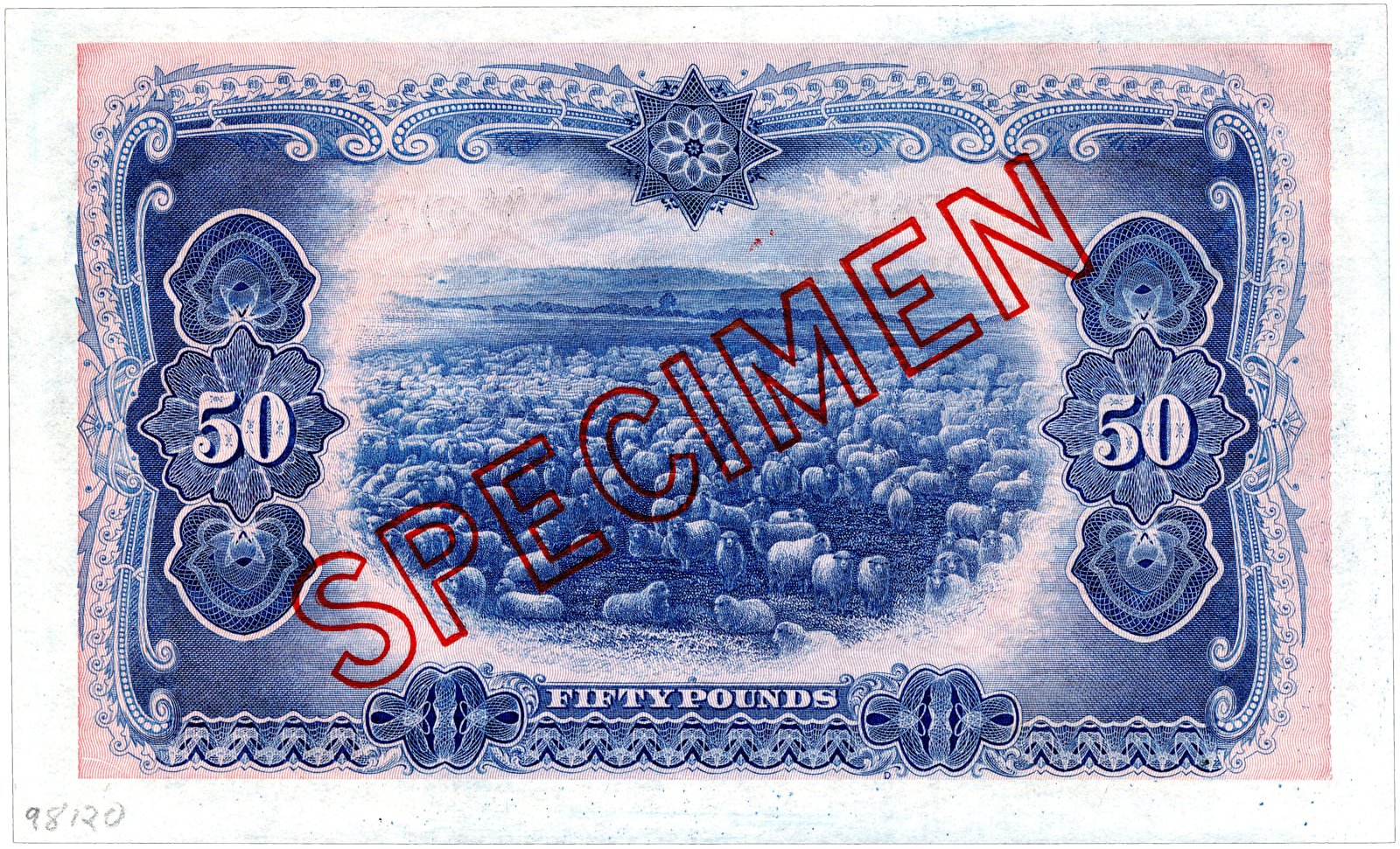 Reverse of 50 Pounds (1913–1918), Pick 8