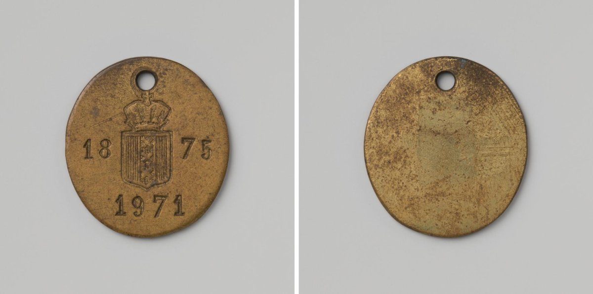 City of Amsterdam, lead token with no. 1971