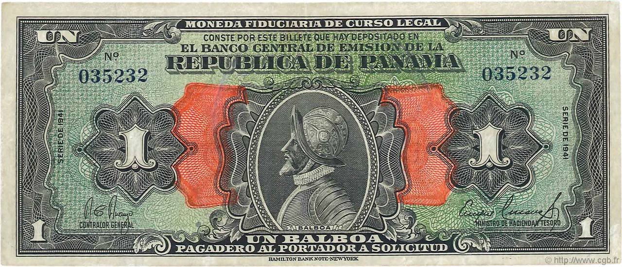Obverse of 1 Balboa (1941), Pick 22