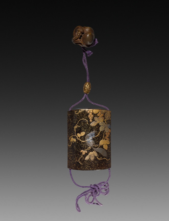 Inro (Case) with Squirrels in Grapevines (Cleveland Museum of Art 1916.860)