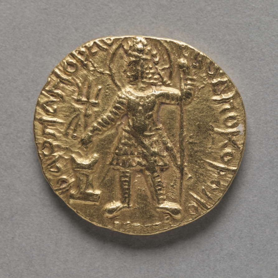 Coin of Kushan King Vasudeva I (obverse), c. 142/145+ (Cleveland Museum of Art 1999.226.a)