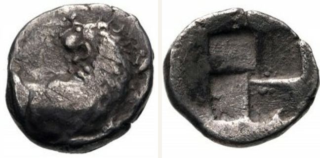 Chersonesus Thracica, 1/8 Hekte — Quadripartite incuse square (CN type 20374)
