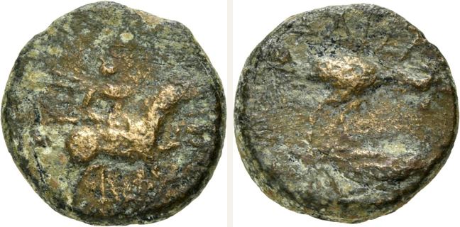 Dardanos, bronze coin — Cock right in fighting attitude (CN type 24315)